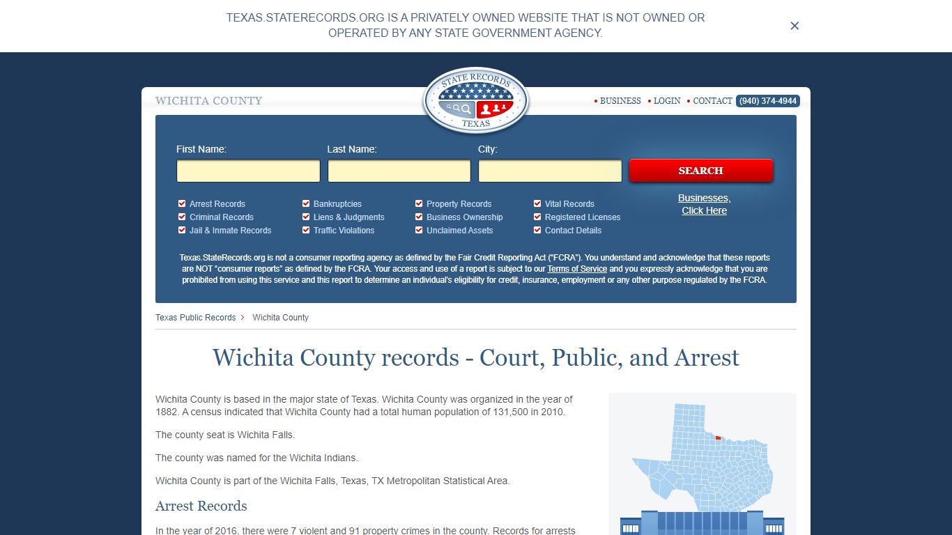 Wichita County records - Court, Public, and Arrest
