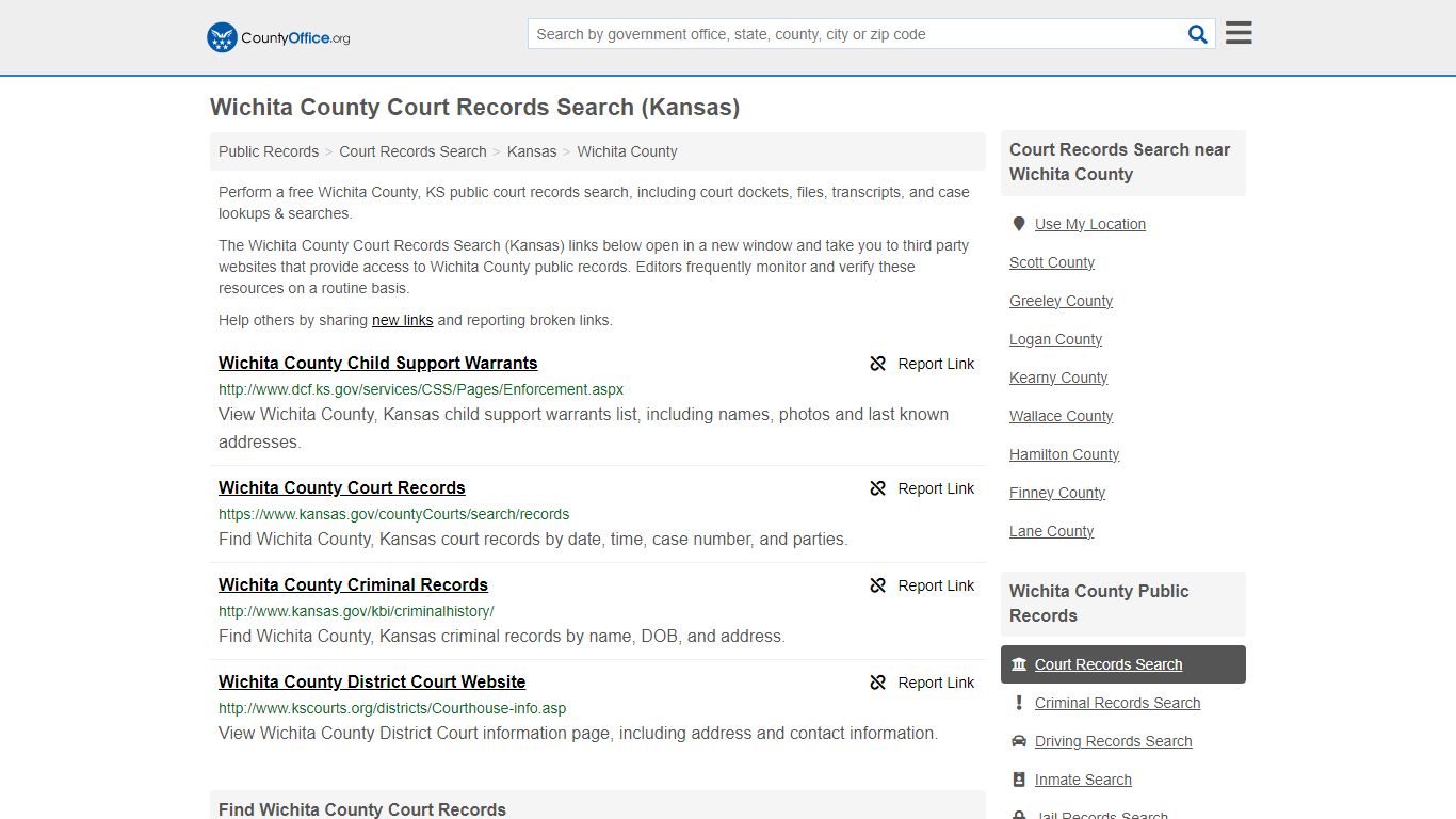 Court Records Search - Wichita County, KS (Adoptions, Criminal, Child ...